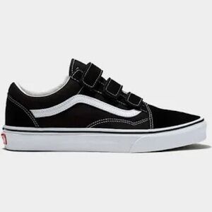 Vans Black and White Velcro Sneakers Sz 10